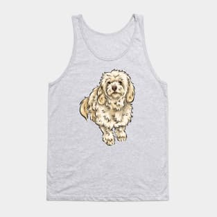 Cream Cavapoo Dog Tank Top